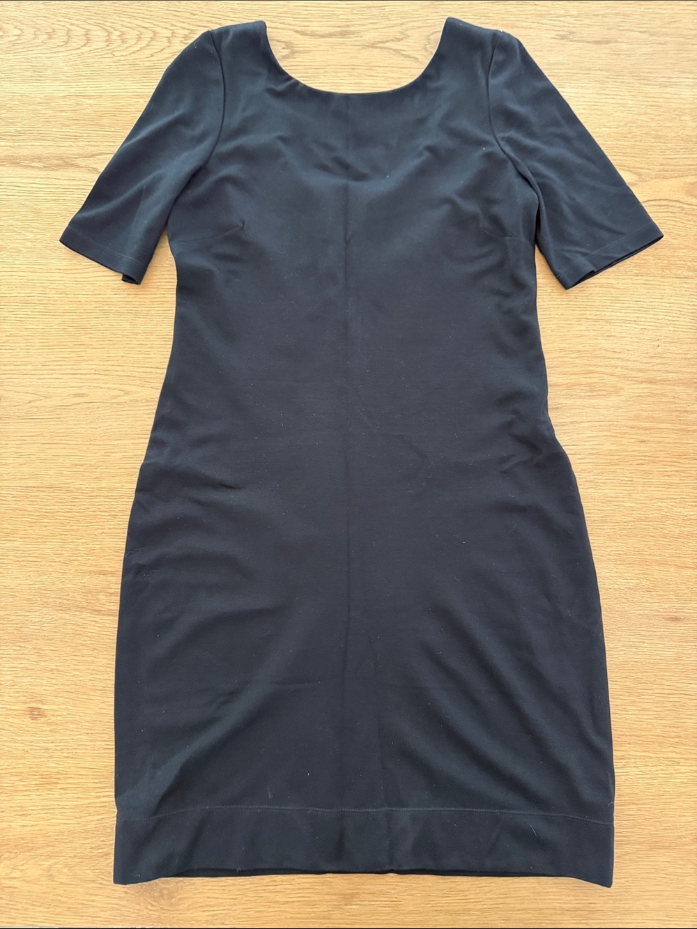 Banana Republic Black Short-Sleeve Sheath Dress Womens Size 8